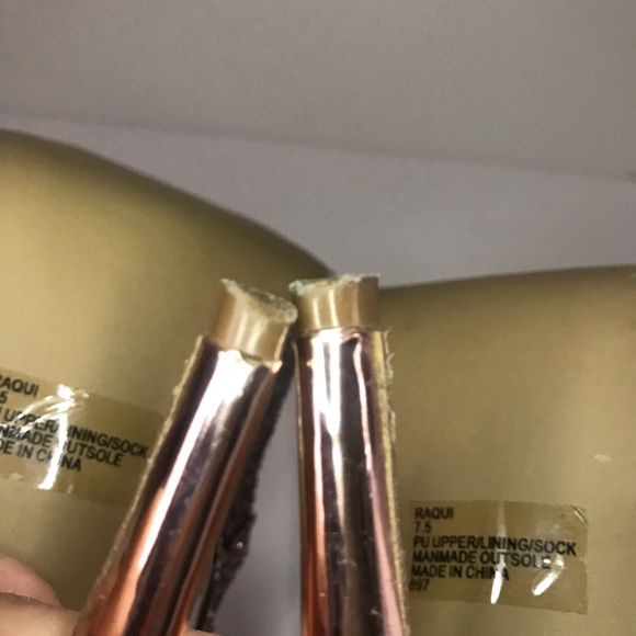 Betsey Johnson Raqui rose gold glitter heels size 7.5 - Picture 9 of 11